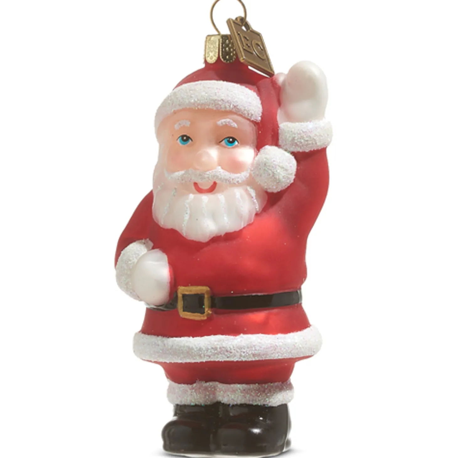 Raz Eric Cortina 3.5" Or 8" Waving Santa Blow Mold Glass Christmas Ornament