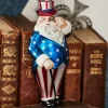 Raz Eric Cortina 5.5" Patriotic Santa Glass Christmas Ornament 4353129