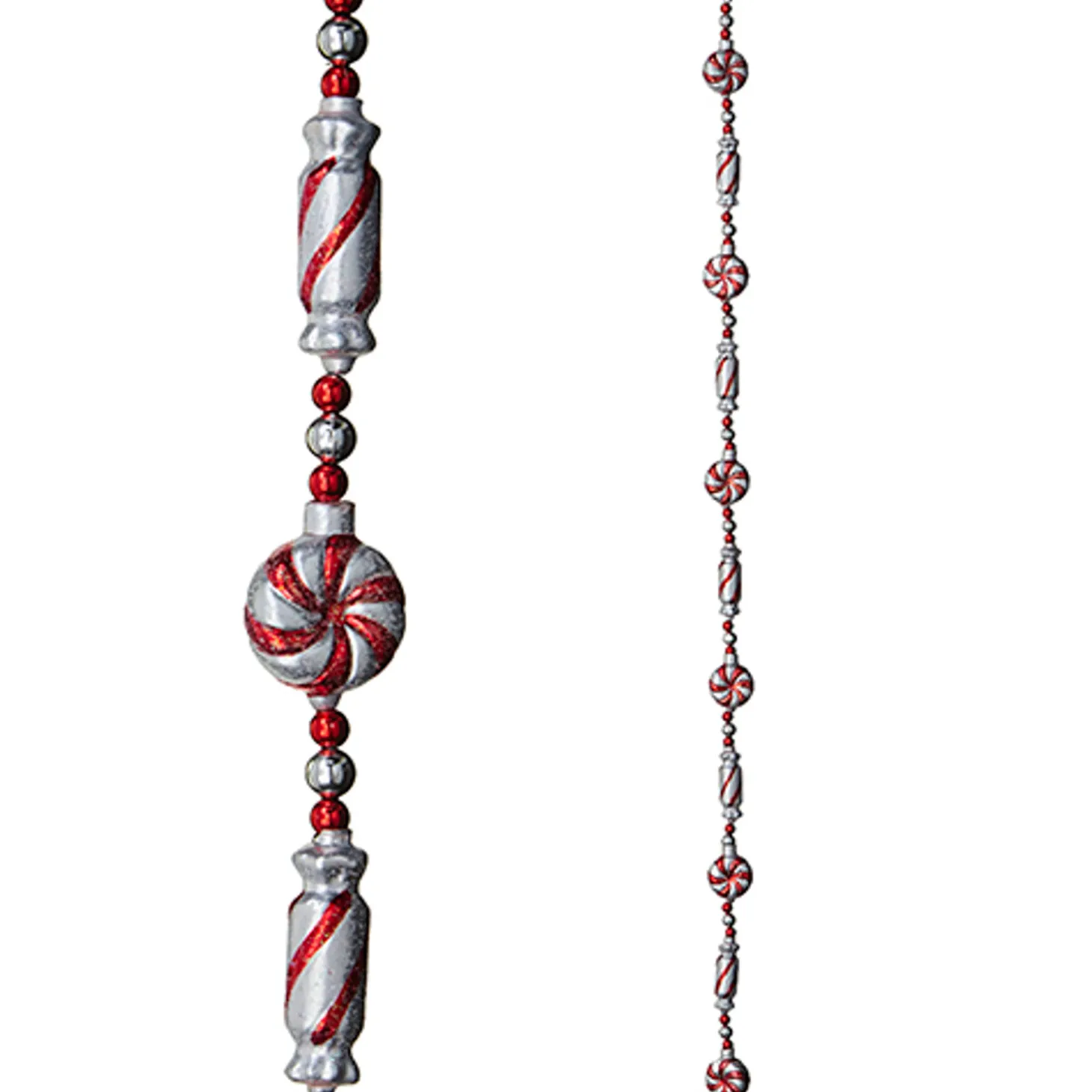 Raz Eric Cortina 3' Peppermint Candy Glass Christmas Tree Garland G4253136
