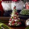 Raz Eric Cortina 5.5" Red, Green, And White Reflector Tree Glass Christmas Ornament 4353167