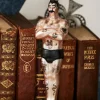 Raz Eric Cortina 4" Tattooed Man Glass Christmas Ornament 4353140