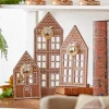 Raz Flat Wooden Gingerbread Christmas Houses Set Of 3 4416112