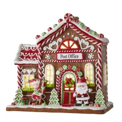 Raz Gingerbread LED Lighted Town Building Christmas Decoration