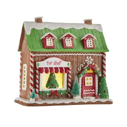 Raz Gingerbread LED Lighted Town Building Christmas Decoration