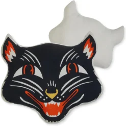 Raz Jack O Lantern Pumpkin Or Scaredy Cat Cut Out Halloween Pillow