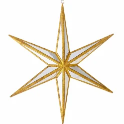 Raz Large Gold Mirrored Star Christmas Ornament
