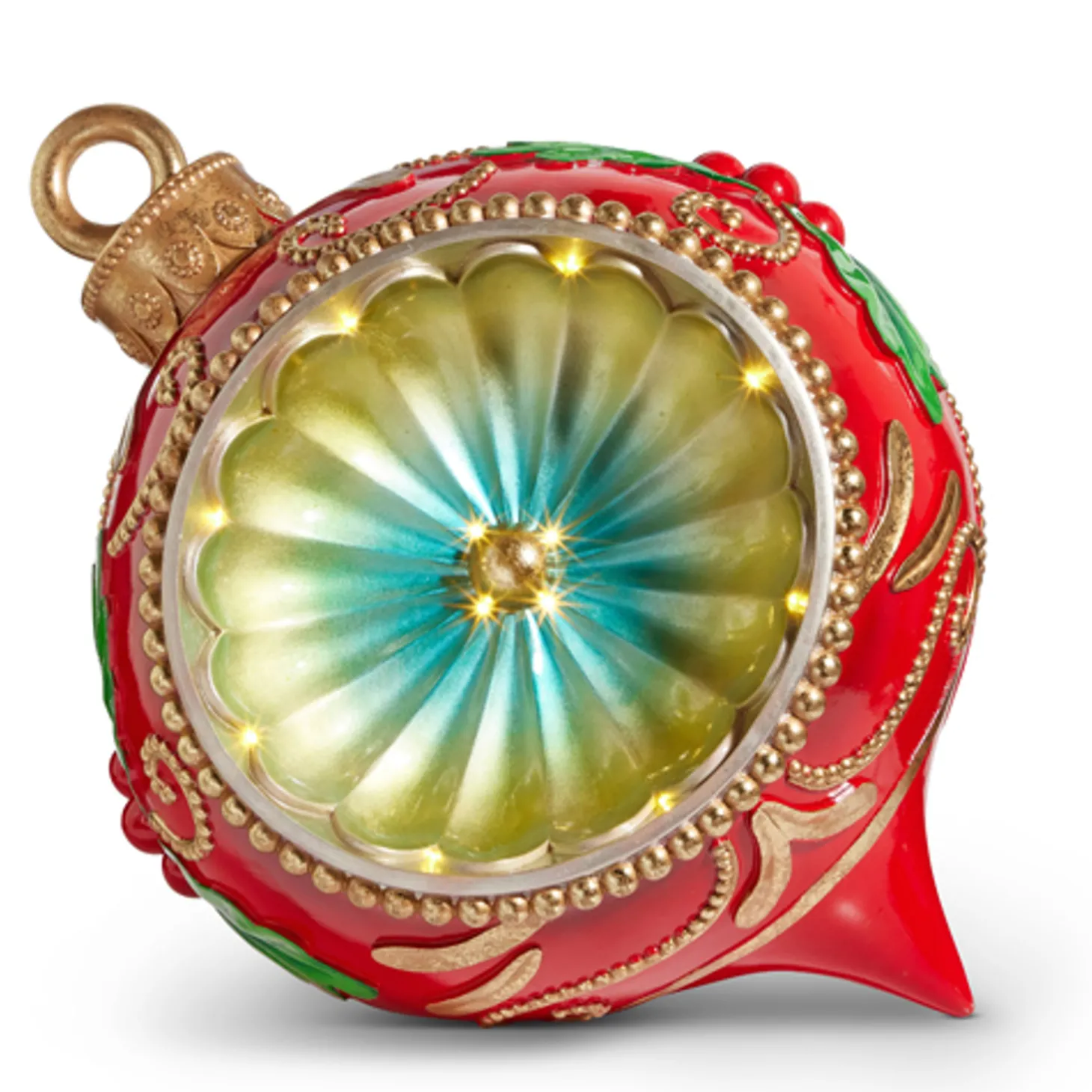 Raz Large Retro Reflector Ornament Lighted Christmas Decoration