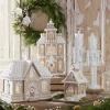 Raz Lighted Brown And White Christmas Gingerbread House Decoration
