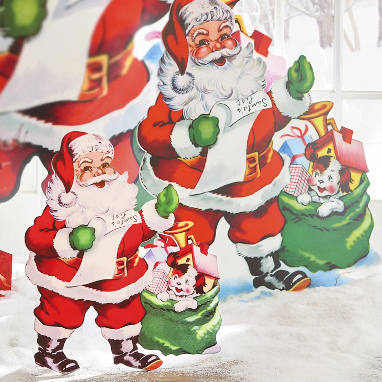 Raz 24"or 3' Santa With List Cut Out Christmas Decoration