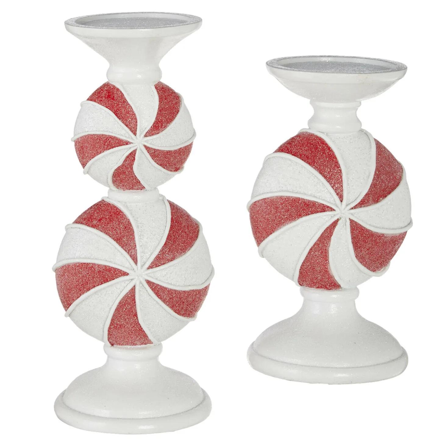 Raz Peppermint Candy Christmas Candle Holder 4111132