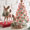 Raz Retro Deer With Wreath Vintage Christmas Figure