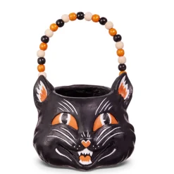 Raz Scaredy Cat Or Jack O Lantern Halloween Candy Bucket Decoration