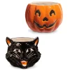 Raz Scaredy Cat Or Jack O Lantern Container Halloween Decoration