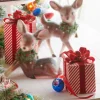 Raz Set Of 2 Striped Package Christmas Ornament Or Decoration 4202415