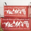 Raz Set Of 2 To Grandmother's House We Go Embossed Metal Christmas Container 4159088