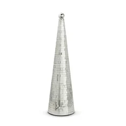 Raz Silver Or Pink Disco Ball Cone Christmas Tree