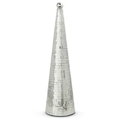 Raz Silver Or Pink Disco Ball Cone Christmas Tree