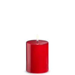 Raz Uyuni Red Battery Operated Candle With Lighted Flickering Flame