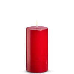 Raz Uyuni Red Battery Operated Candle With Lighted Flickering Flame