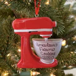 Red Baker's Mixer Personalized Christmas Ornament OR1756