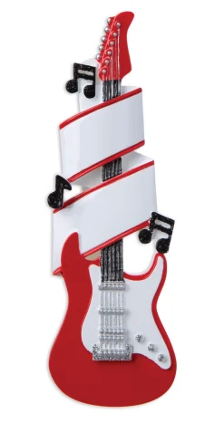 Red Electric Guitar Personalized Christmas Ornament OR1966