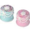 Regency 5" Blue Or Pink Pastel Candy Decorated Cake Christmas Ornament MTX68911