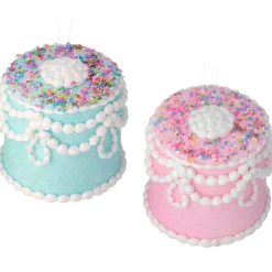 Regency 5" Blue Or Pink Pastel Candy Decorated Cake Christmas Ornament MTX68911