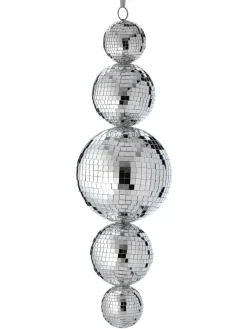 Regency 22" Large Silver Mirror Disco Ball Christmas Ornament MTX74025