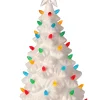 Regency 12" LED Lighted Battery Operated Porcelain Glittered Ceramic Christmas Tree MTX74303