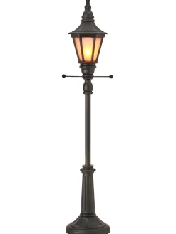 Regency 24" LED Lighted Battery Operated Black Standing Lamp Post MTX74711