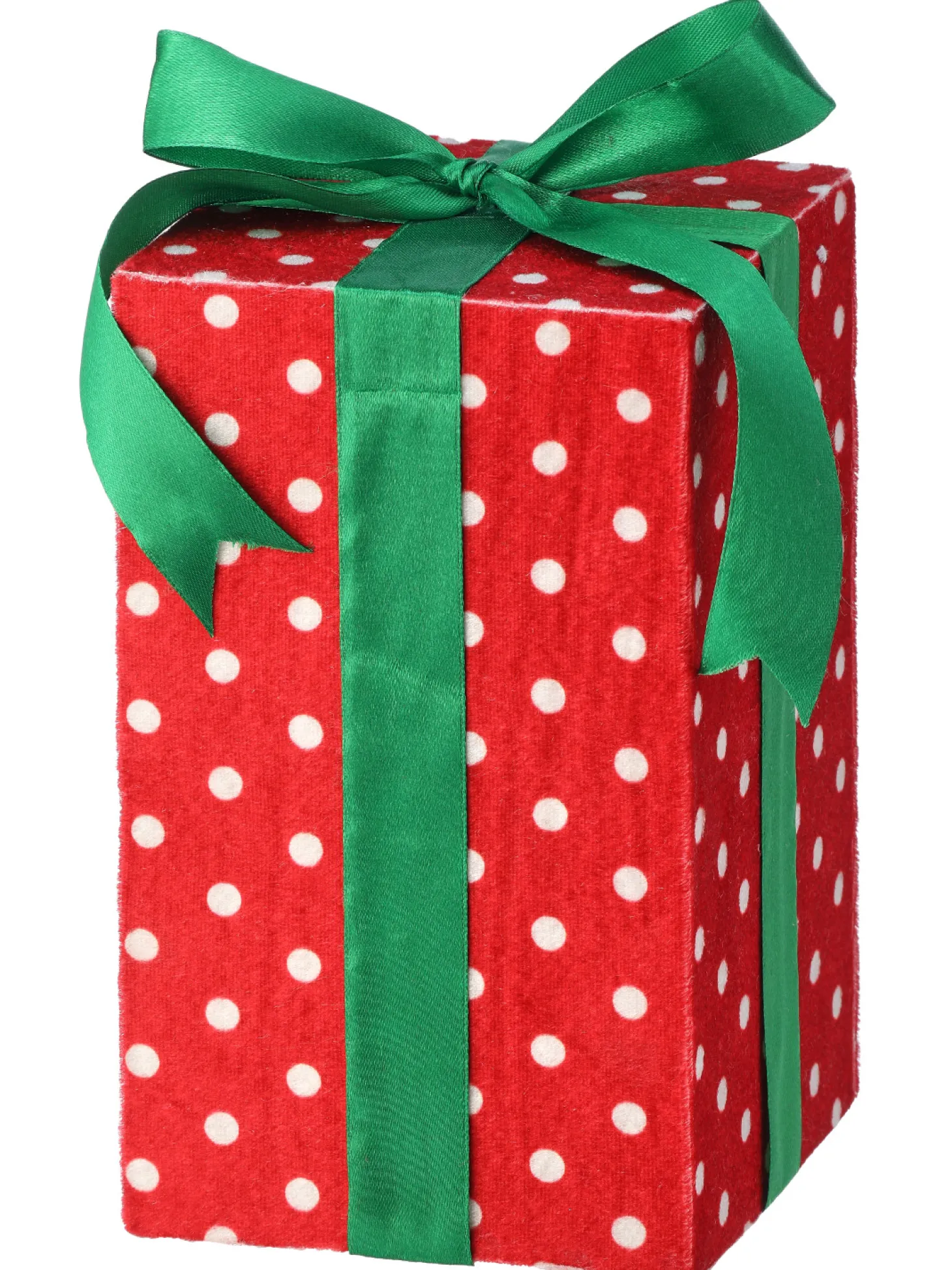 Regency 5" Or 8" Red And White Polka Dot Gift Box Christmas Decoration