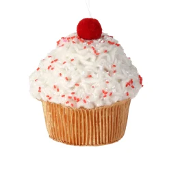 Regency 5" Pink Or Red Sprinkles Sweets Cupcake Christmas Ornament MTX73463