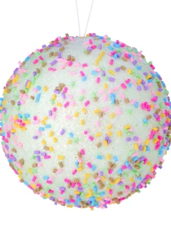 Regency 4" Rainbow Candy Sprinkles Ball Ornament MTX68953