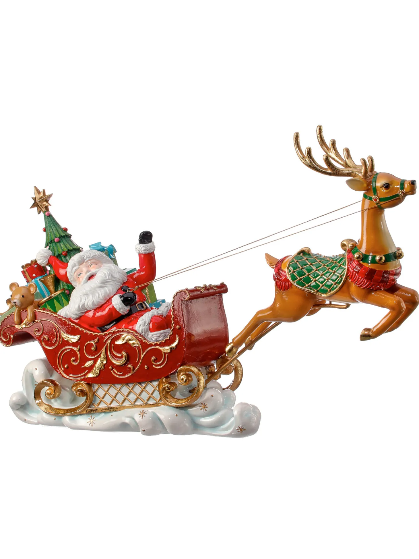 Regency 16" Santa With Flying Reindeer Christmas Decoration MTX71077