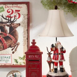 Regency 29" Santa With Forest Friends Christmas Lamp MTX60846