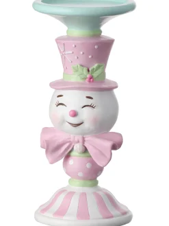 Regency Candy Snowman Or Santa Candle Stand Christmas Candle Holder