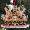 Reindeer Family Of 6 Personalized Christmas Ornament