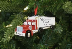 Semi Truck Personalized Christmas Ornament