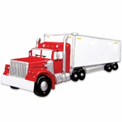 Semi Truck Personalized Christmas Ornament