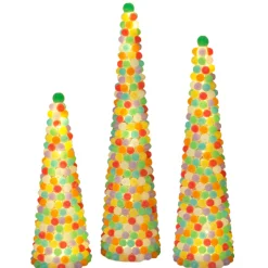 Set Of 3 Lighted Gumdrop Christmas Trees 2660540