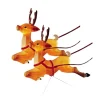 Set Of 2 Reindeer Lighted Blow Mold Decorations C6490