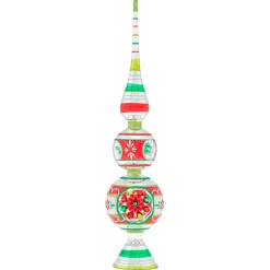 Shiny Brite Holiday Splendor 13" Christmas Finial Stand With Reflector 4027999
