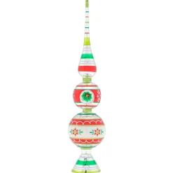 Shiny Brite Holiday Splendor 13" Christmas Finial Stand With Reflector 4027999