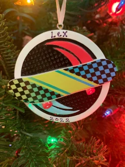 Skateboard Personalized Christmas Ornament OR2294