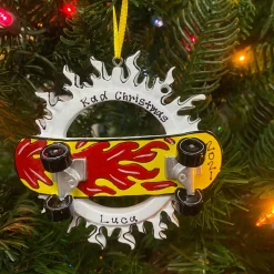 Skateboarding Personalized Christmas Ornament OR510-R