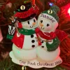 Snowman Family Of 2 Personalized Christmas Ornament OR2255-2