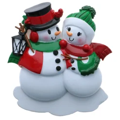Snowman Family Of 2 Personalized Christmas Ornament OR2255-2