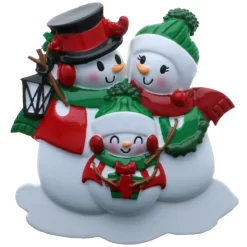 Snowman Family Of 3 Personalized Christmas Ornament OR2255-3