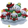 Snowman Family Of 5 Personalized Christmas Ornament OR2255-5