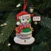 Snowman Standing By A Light Post Personalized Christmas Ornament
